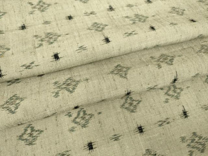 平和屋着物▽上質な紬 単衣 絣横段文 正絹 逸品 DAAT9662az