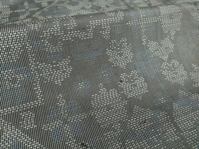 平和屋着物▽本場大島紬 単衣 7マルキ 幾何学文 正絹 逸品 DAAT9668az