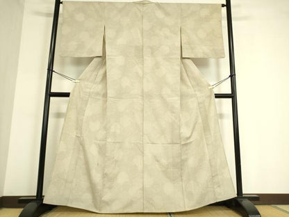 平和屋着物▽本塩沢 単衣 雪輪重ね文 110亀甲 正絹 逸品 DAAT9670az