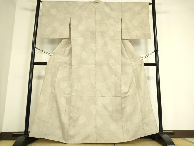 平和屋着物▽本塩沢 単衣 雪輪重ね文 110亀甲 正絹 逸品 DAAT9670az