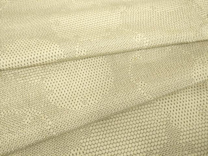 平和屋着物▽本塩沢 単衣 雪輪重ね文 110亀甲 正絹 逸品 DAAT9670az