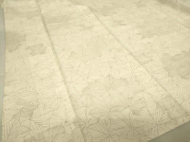 平和屋着物▽上質な小紋 単衣 紬地 花尽くし 正絹 逸品 DAAT9671az