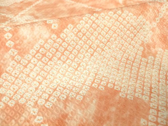 平和屋着物▽上質な小紋 単衣 鹿の子霞文 正絹 逸品 未使用 DAAT9684az