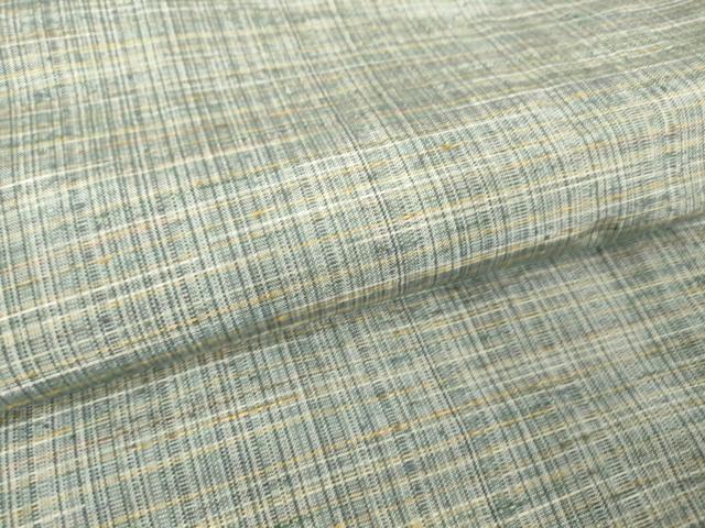 平和屋着物▽上質な紬 単衣 格子 正絹 逸品 DAAT9687az