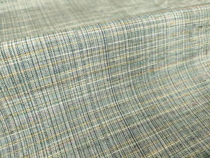 平和屋着物▽上質な紬 単衣 格子 正絹 逸品 DAAT9687az