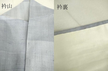 平和屋着物▽上質な紬 単衣 横段文 正絹 逸品 DAAT9694az