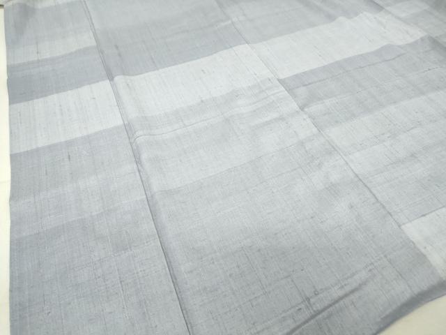 平和屋着物▽上質な紬 単衣 横段文 正絹 逸品 DAAT9694az