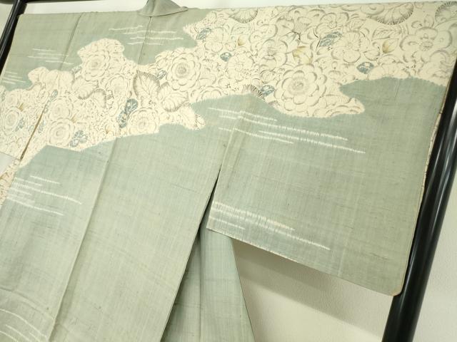 平和屋着物▽訪問着 単衣 紬地 絞り 辻が花 正絹 逸品 DAAT9701az