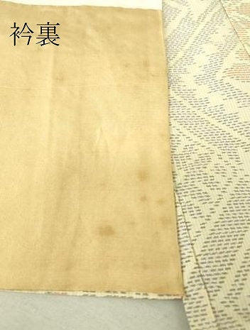 平和屋着物▽本場大島紬 白大島 単衣 花菱 正絹 逸品 DAAT9703az