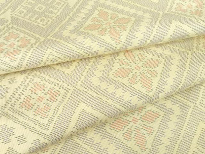 平和屋着物▽本場大島紬 白大島 単衣 花菱 正絹 逸品 DAAT9703az
