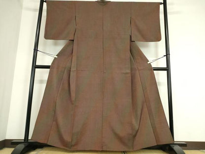 平和屋着物▽白鷹お召 単衣 斜縞 正絹 逸品 DAAT9706az