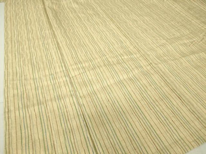 平和屋着物▽上質な紬　単衣　よろけ縞　正絹　逸品　DAAT9707az