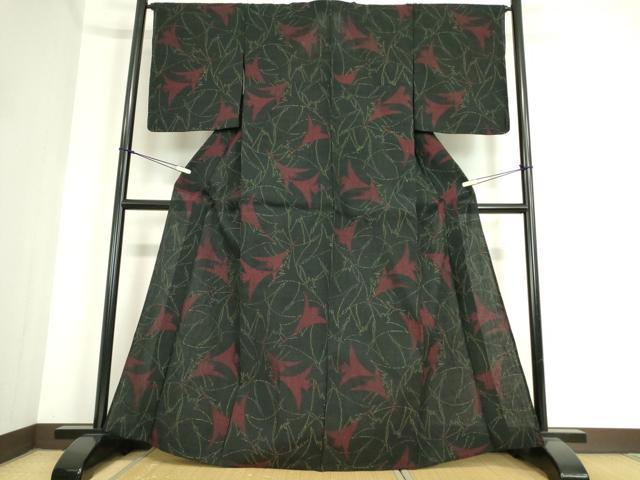 平和屋着物▽上質な紬 単衣 飛鳥文 正絹 逸品 DAAT9710az