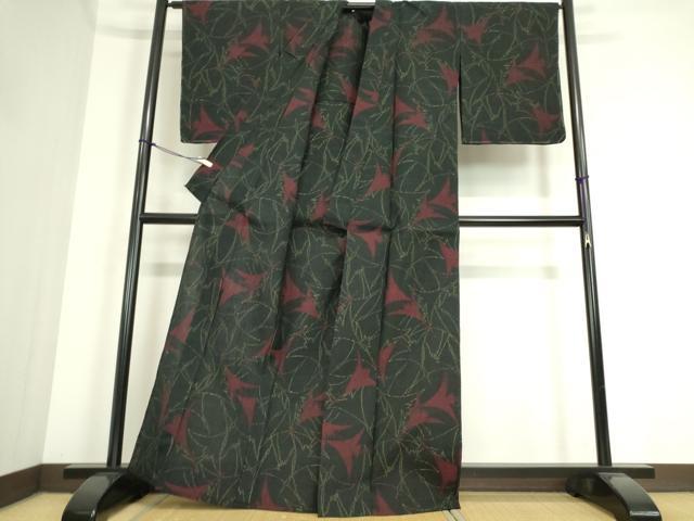 平和屋着物▽上質な紬 単衣 飛鳥文 正絹 逸品 DAAT9710az