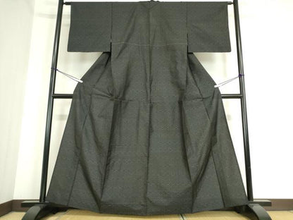 平和屋着物▽本場大島紬 単衣 亀甲繋ぎ 吉田織物謹製 証紙付き 正絹 逸品 DAAT9713az