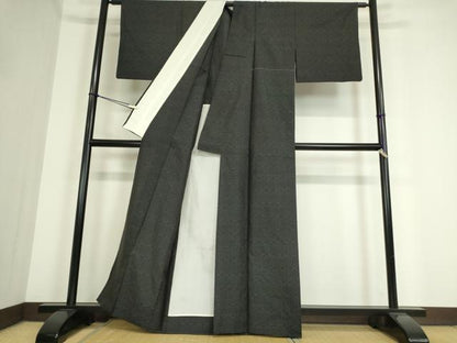 平和屋着物▽本場大島紬 単衣 亀甲繋ぎ 吉田織物謹製 証紙付き 正絹 逸品 DAAT9713az