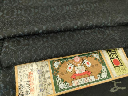 平和屋着物▽本場大島紬 単衣 亀甲繋ぎ 吉田織物謹製 証紙付き 正絹 逸品 DAAT9713az