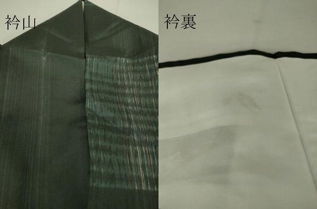 平和屋着物▽本場縞大島紬 単衣 絞り 横段絣文 大山謹製 証紙付き 正絹 逸品 DAAT9714az