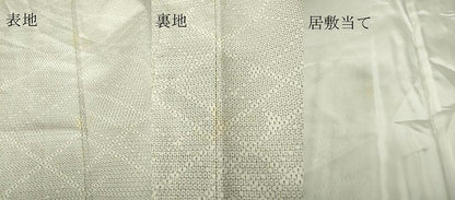 平和屋着物▽本塩沢 やまだ織 単衣 雪の中のきれ 格子 110亀甲 江口初江作 証紙付き 正絹 逸品 DAAT9715az