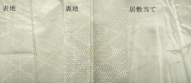 平和屋着物▽本塩沢 やまだ織 単衣 雪の中のきれ 格子 110亀甲 江口初江作 証紙付き 正絹 逸品 DAAT9715az