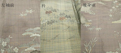 平和屋着物▽訪問着 単衣 お召地 風景文 正絹 逸品 DAAT9717az