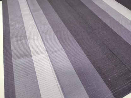 平和屋着物▽上質なお召 単衣 縞 正絹 逸品 DAAT9720az