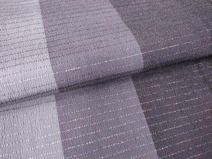 平和屋着物▽上質なお召 単衣 縞 正絹 逸品 DAAT9720az