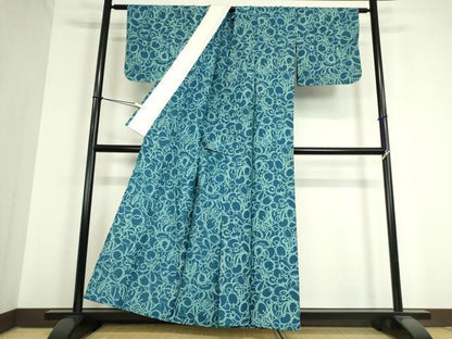 平和屋着物▽小紋 単衣 幾何学文 未使用 DAAT9726az
