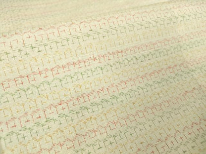 平和屋着物▽上質な紬 単衣 亀甲横段文 正絹 逸品 DAAT9728az