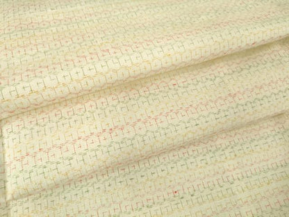 平和屋着物▽上質な紬 単衣 亀甲横段文 正絹 逸品 DAAT9728az