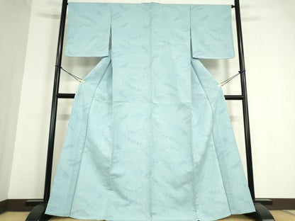 平和屋着物▽上質な紬　単衣　流水文　正絹　逸品　DAAT9737az