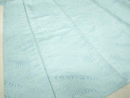 平和屋着物▽上質な紬　単衣　流水文　正絹　逸品　DAAT9737az