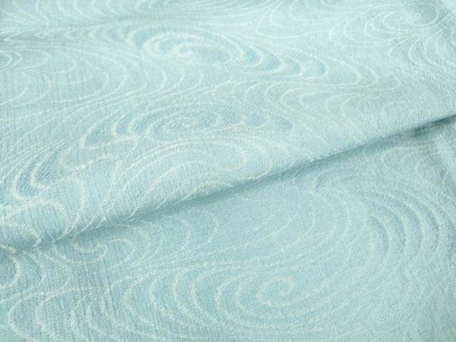 平和屋着物▽上質な紬　単衣　流水文　正絹　逸品　DAAT9737az
