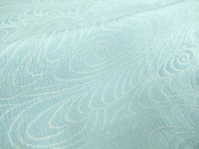 平和屋着物▽上質な紬　単衣　流水文　正絹　逸品　DAAT9737az