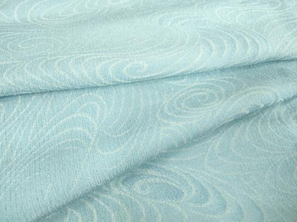 平和屋着物▽上質な紬　単衣　流水文　正絹　逸品　DAAT9737az