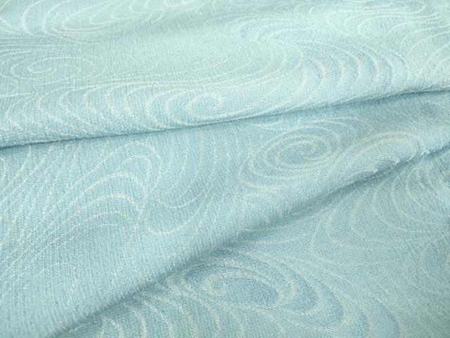 平和屋着物▽上質な紬　単衣　流水文　正絹　逸品　DAAT9737az
