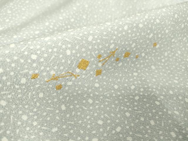 平和屋着物▽上質な小紋 単衣 霞箔散らし 金彩 正絹 逸品 DAAT9743az
