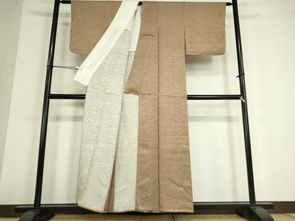 平和屋着物▽江戸小紋 単衣 舞扇文 正絹 逸品 DAAT9746az