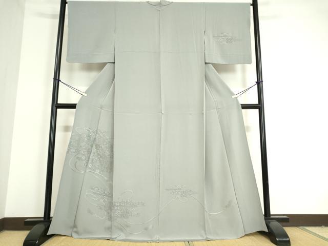 平和屋着物▽中国三大刺繍　スワトウ刺繍　汕頭刺繍　総刺繍　訪問着　単衣　霞取り紐花文　西武扱い　正絹　逸品　DAAT9825az