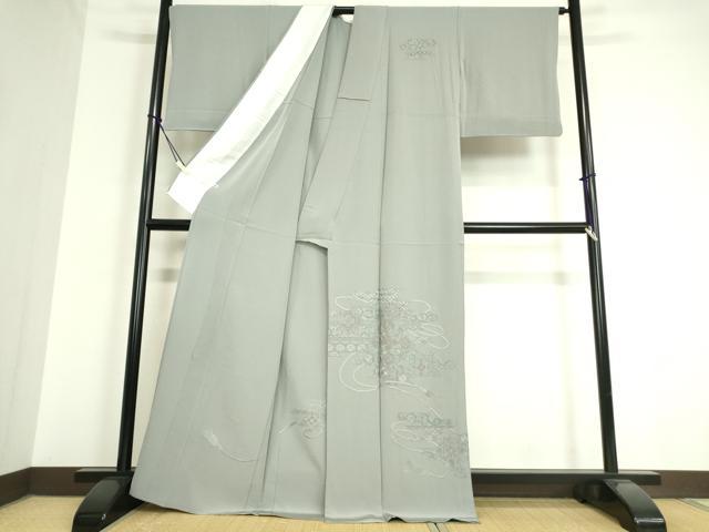 平和屋着物▽中国三大刺繍　スワトウ刺繍　汕頭刺繍　総刺繍　訪問着　単衣　霞取り紐花文　西武扱い　正絹　逸品　DAAT9825az