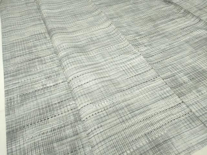 平和屋着物▽上質な紬 単衣 横段霞文 正絹 逸品 DAAT9826az