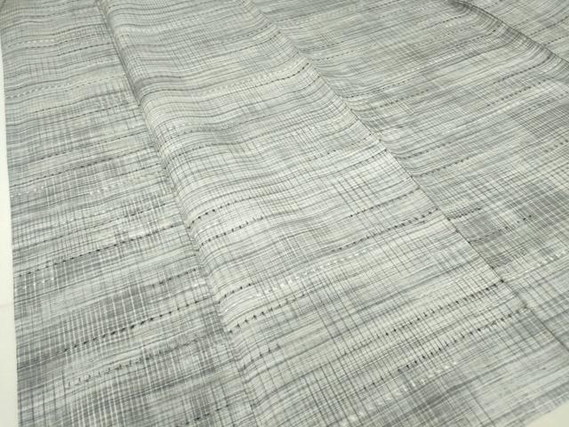 平和屋着物▽上質な紬 単衣 横段霞文 正絹 逸品 DAAT9826az