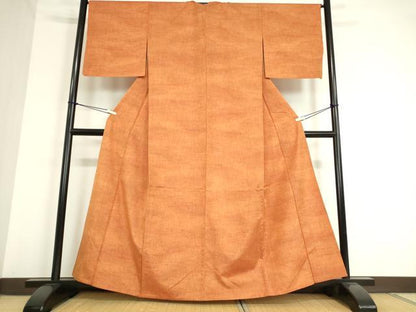 平和屋着物▽上質な紬　単衣　絣文　正絹　逸品　DAAT9839az