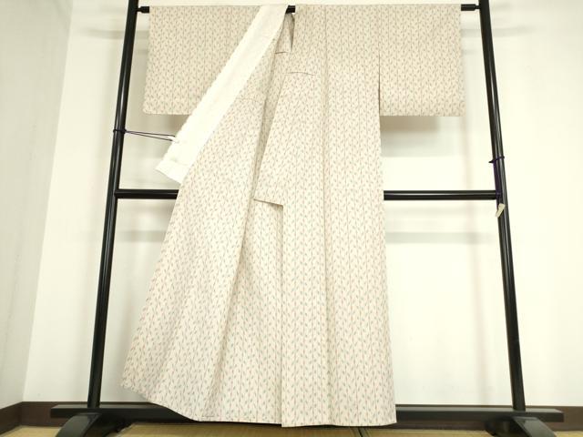 平和屋着物▽上質な紬 単衣 絣間道 正絹 逸品 DAAT9841az