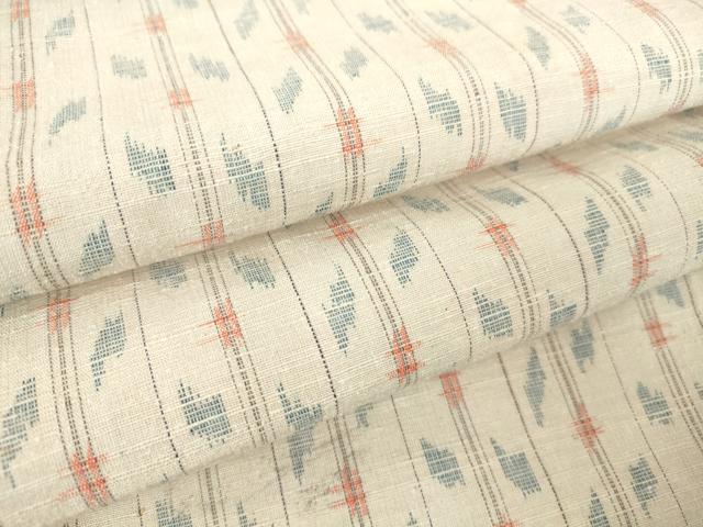 平和屋着物▽上質な紬 単衣 絣間道 正絹 逸品 DAAT9841az