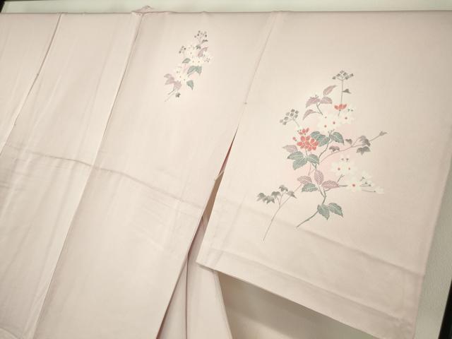 平和屋着物▽訪問着 単衣 友禅 枝花文 暈し染め 正絹 逸品 DAAT9846az