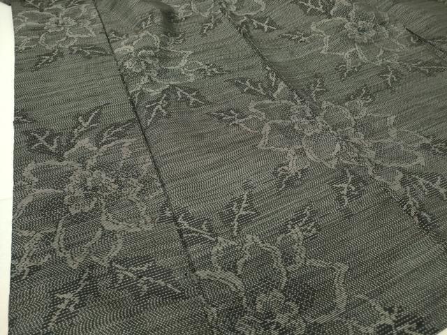 平和屋着物▽本場大島紬 単衣 草花文 正絹 逸品 DAAT9847az
