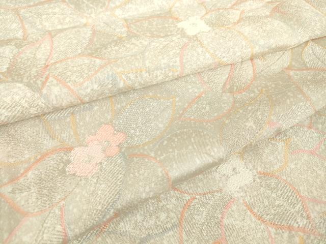 平和屋着物▽上質な小紋 単衣 地紋起こし 草花文 正絹 逸品 DAAT9849az