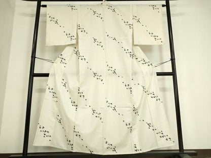 平和屋着物▽小紋 単衣 型染め 千鳥 洗える着物 DAAT9850az