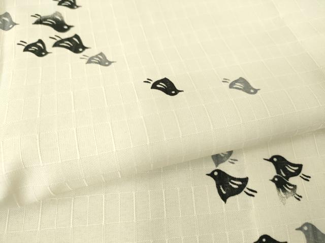 平和屋着物▽小紋 単衣 型染め 千鳥 洗える着物 DAAT9850az